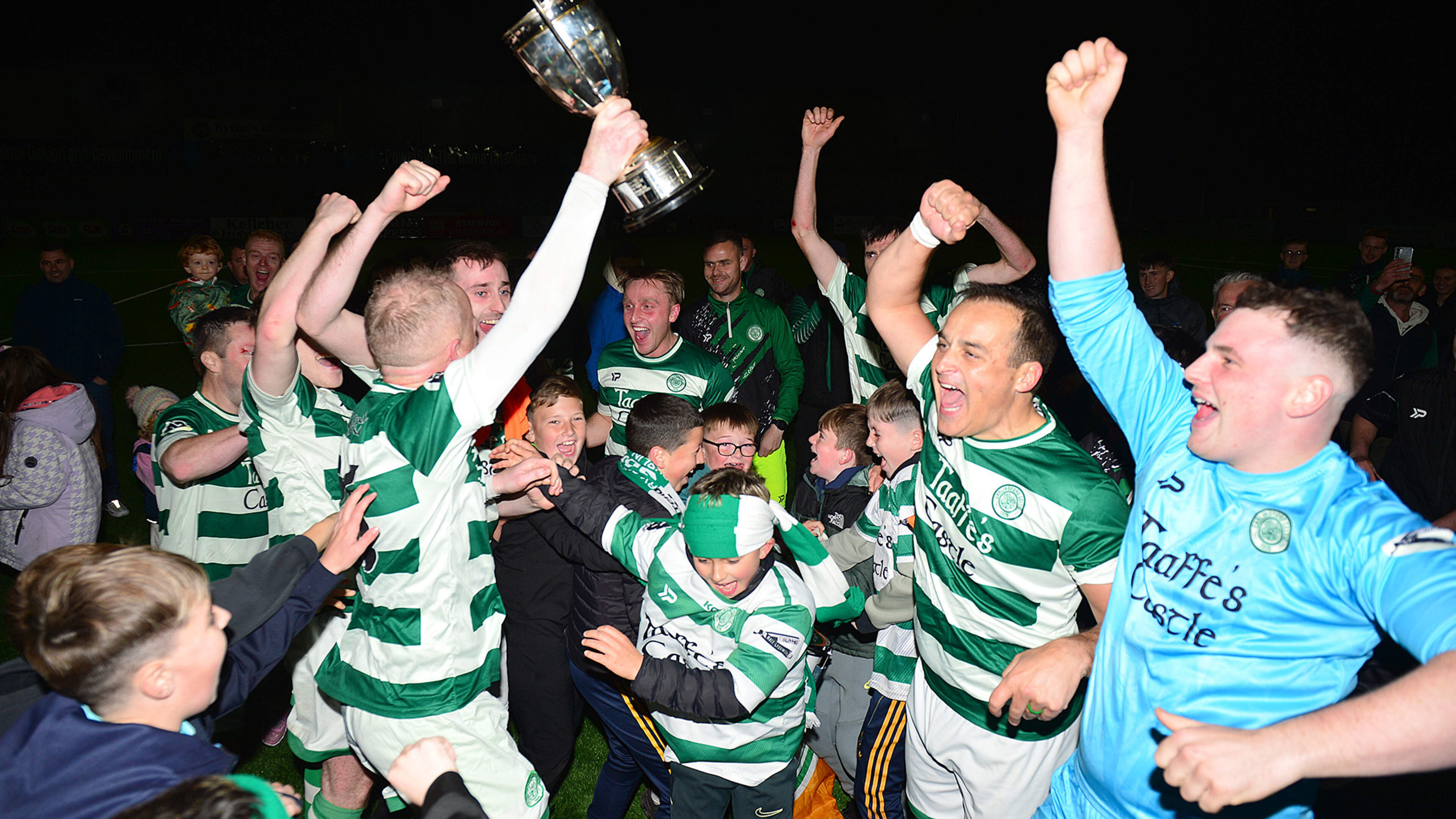 Carlingford Celtic cap season with a treble of doubles with McConville Cup win